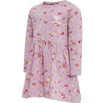 Hummel hmlmira Long Sleeve Baby Dress in Mauve Mist, Unisex, 15-18 Months