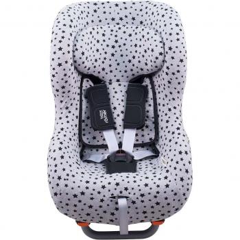 Funda de Algodón Elástico Jyoko para Silla de Coche Britax Romer Max Way Plus - Color Black Star, compatible y fácil de colocar