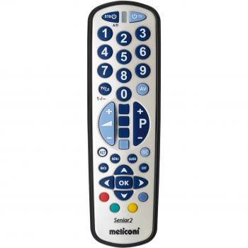 Meliconi Smart 2 Combo - Mando a distancia universal para 2 aparatos, color negro y plateado