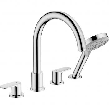 Grifo monomando para bañera y ducha Hansgrohe Vernis Blend, 4 orificios, cromado