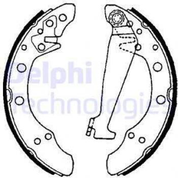Juego de zapatas de freno DELPHI LS1625 para frenos de tambor