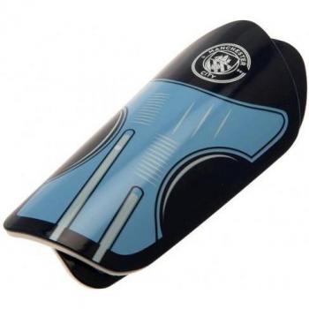 Espinilleras Infantiles Manchester City FC con Escudo Azul/Negro 10-12 Años