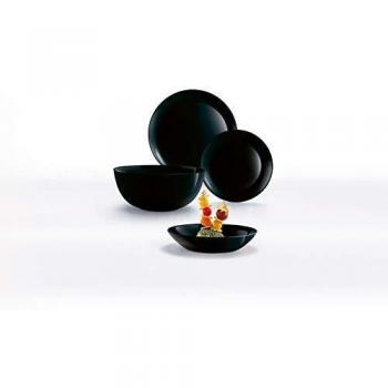 Luminarc Diwali Black Vajilla, Vidrio Opal, Negro