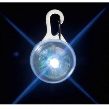 Colgante LED Transparente Blinki Disc 35mm para Perros y Gatos con Luz Blanca