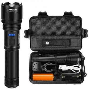 Linterna Táctica Led, Camxon Linternas De 1200 Lúmenes Con 5 Modos, Resistente Al Agua, Linterna De Mano De Grado Militar Para Acampar