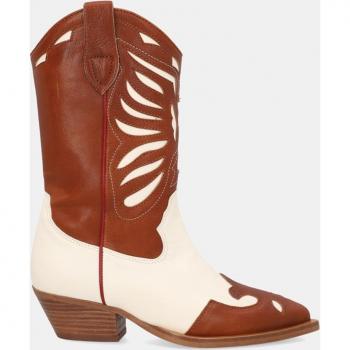 Botas de mujer tipo cowboy piel tacón bloque