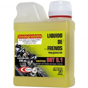 BOMPAR Dot 5.1 Liquido de Frenos, Unisex Adulto, Amarillo, 250 ml