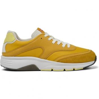 CAMPER Drift Sneakers for Men in Yellow/White, size 46, made of Cotton fabric and Smooth leather