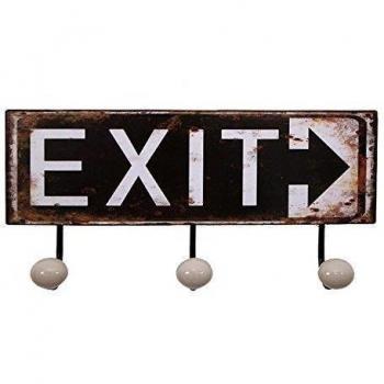 Pide X esa Boca HF451 - Perchero de Pared Exit 3 ganchos color Negro