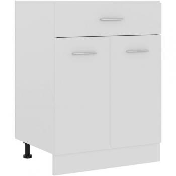 vidaXL Drawer Bottom Cabinet White 60x46x81.5 cm Engineered Wood