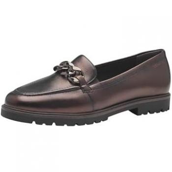 Mocasín de mujer Tamaris en piel metalizada bronce 1-24201-41-351, color mocha metal, talla 38 EU