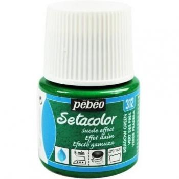 Pintura Textil Setacolor Efecto Daim 45 ml - Verde de los Prados - Pébéo
