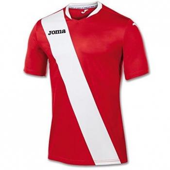 Joma 100158.602 - Camiseta de equipación de manga corta para hombre, color rojo / blanco, talla 2XL-3XL