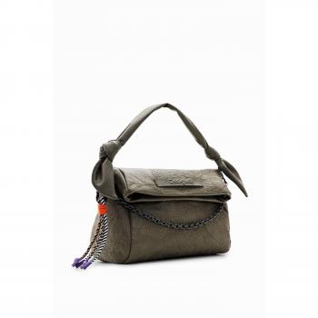 Bolso de mano Desigual con bordado de flores y varias asas