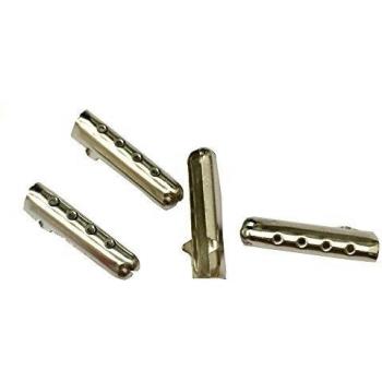 Good.news - Aglets Extremos zapato cordones, Metal herrete zapato cordones, Reparacion de repuesto de punta, Plateado,40 piezas