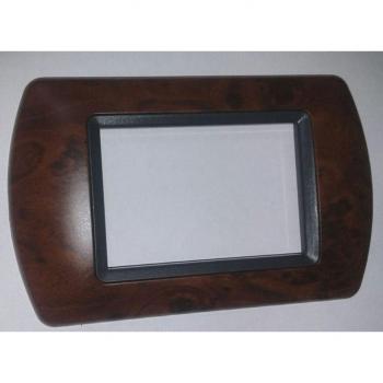 Placas ABS Compatibles para Tapa de Enchufe Master Modo Colorra - Radica de Nogal - 7 Foros