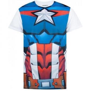 Camiseta de Disfraz de Capitán América para Hombre