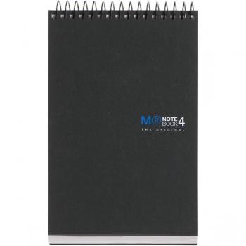Cuaderno A6 Miquelrius Original, 4 Franjas de Colores, 120 Hojas Cuadriculadas 5 mm, Papel 70 g/m², Sin Taladros, Cubierta de Cartón Compact