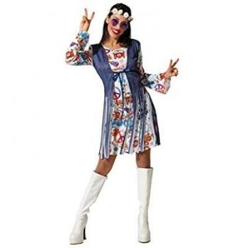 Atosa disfraz hippie mujer multicolor adulto M