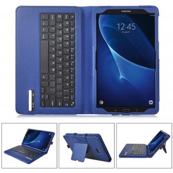 IVSO Funda de Cuero con Teclado Bluetooth para Samsung Galaxy Tab A 10.1 2016 T580N/T585N Tablet - con Removable Keyboard