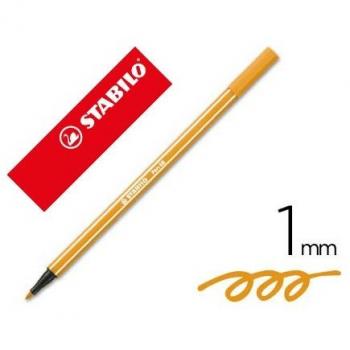 Rotulador Stabilo Acuarelable Pen 68 Naranja Punta Gruesa 1mm