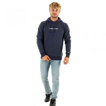 Tommy Jeans Men's Regular Linear Hoodie, Twilight Navy, Size S