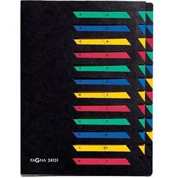 Carpeta Organizadora PAGNA A-Z con 24 Compartimentos, Negro