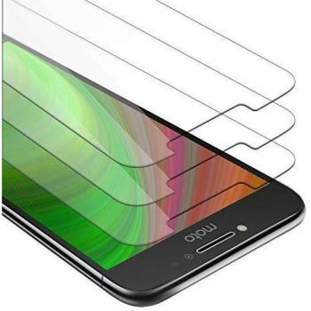 3x Película Protectora de Vidrio Templado para Motorola MOTO E4 PLUS - Alta Transparencia y Dureza 9H, Compatible con 3D Touch