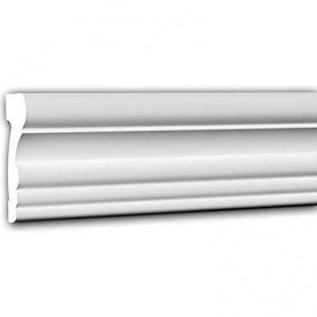 Moldura Decorativa Neoclásica Blanca Profhome 151354 - Panel Dado de Estuco 2 m