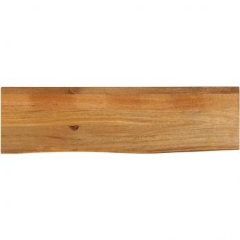 Tablero de mesa borde natural madera maciza mango 110x30x2,5 cm Marrón