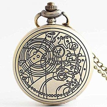 Hrph Bronce, vendimia, talla, patrón, llavero, Steampunk, bolsillo, reloj, hombres, retro