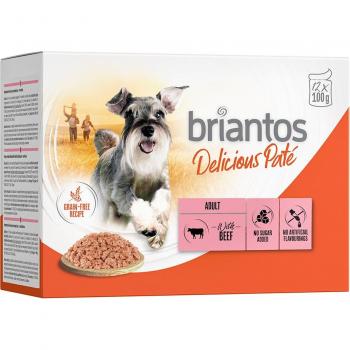 Briantos Delicious Paté Húmedo para Perros - Vaca 48 x 100 g