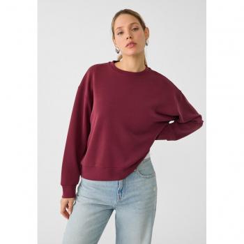 Burgundy Soft-Touch Basic Sweatshirt XL