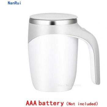 Taza magnética autoagitadora automática de acero inoxidable 380ml con mezclador inteligente y diferencia de temperatura - color amarillo