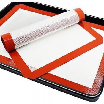 Prima de la hornada del silicón de la estera por saludable para cocinar del PhatMat, reemplazo del papel de pergamino para las galletas, hoja Horno reutilizable trazadores de líneas, Tamaño 16.5 x 11 5/8 - 2 Paquete de Senhai