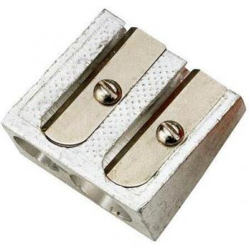 (Caja 24 unid) SACAPUNTAS CAMPUS METAL 2 USOS