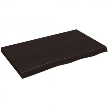 Estante de Pared de Madera de Roble Tratada, 100x60x(2-6)cm, Natural, Marrón Claro, Marrón Oscuro, para Oficina, Estudio y Dormitorio, Mueble de Al