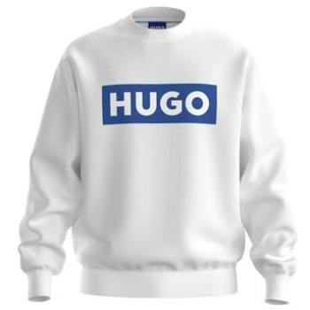 Sudadera de hombre Hugo Niero azul y blanco con capucha en algodón tamaño L
