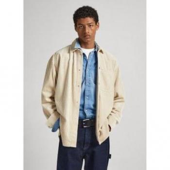 Camisa Pepe Jeans Pana Devon Beige Para Hombre