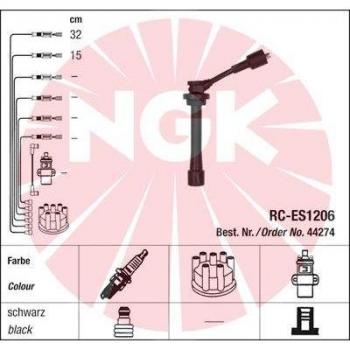 Cables de encendido NGK 44274 - Juego de cables de alta calidad, resistencia a altas temperaturas, diseño específico para vehículos, fácil instalación, compatible con múltiples modelos