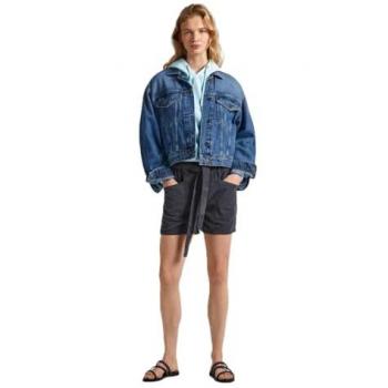 Short de mujer Pepe Jeans Valle paper bag con lazo ajustable en cintura, color gris infinito (Infinity Grey), talla XS
