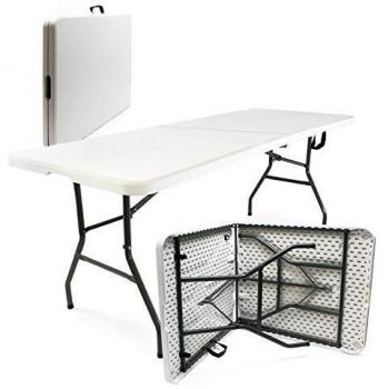 Mesa Camping Plegable Portátil de Plástico Resistente para Jardín y Exterior, Ideal para BBQ y Fiestas