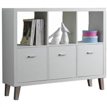 Kit Closet 2140060503 - Mueble Organizador Venecia con 3 Puertas y 2 Estantes, Color Blanco, Dimensiones: 94 x 117 x 29 cm