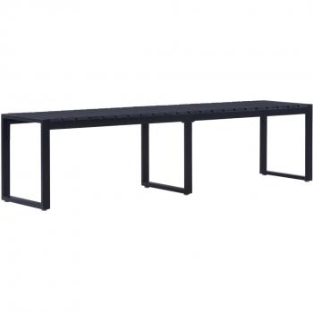 vidaXL Garden Bench 180 cm PS Board Black