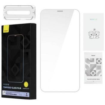 Protector de cristal templado Baseus 0.4mm con kit de limpieza para iPhone 12 Pro Max