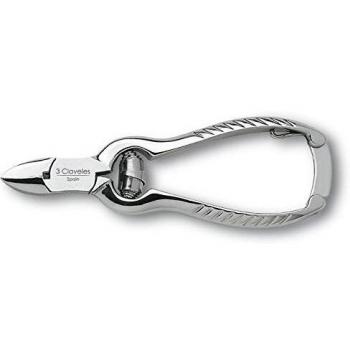 3 Claveles - Alicate Para Uñas .5 Cm, Alicate De Pedicuro, Acero Carbono, Forjado, Niquelado, Para Cortar Uñas Gruesas, Brillo