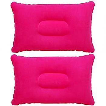 TRIXES almohada inflable para viajes o camping Almohada de soplado Pink Twin Pack