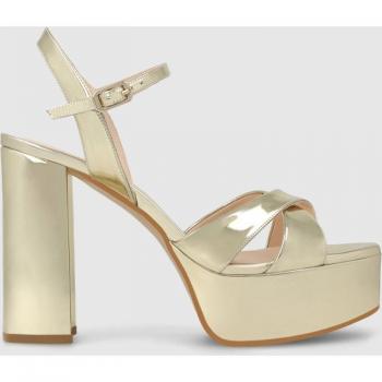 Lodi - Sandalias con plataforma de mujer efecto espejo color cava