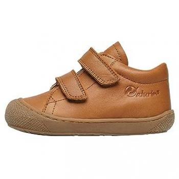 Zapatos de Aprendizaje Naturino Cocoon Gr. 21, Marrón (Cognac) con Interior Vegetal y Cierre de Velcro para Niños
