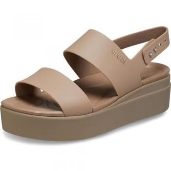 Sandalias Crocs Brooklyn Low Wedge Beige Mujer 41/42